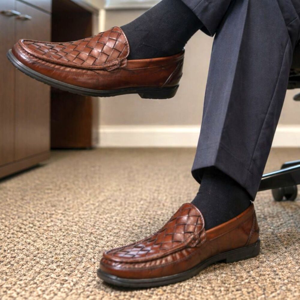 Dockers Men's Loafers Flats Brown Leather Slip On Shoes Size 10.5M 90-7396